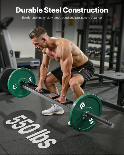 Multi-Grip Barbell, 2-inch 3 Positions Swiss Bar, 550 LBS Capacity Heavy Duty Swiss Barbell Training Equipment, With 2 Collars And Knurled Grips, For Home Gym, Support Pressing, Lifting Curls