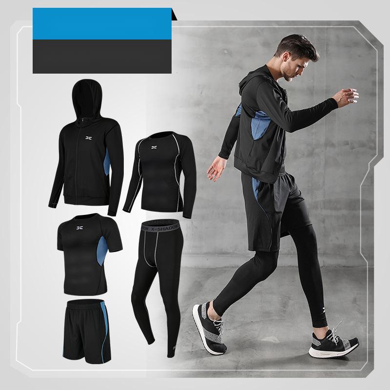 Running quick-drying basketball sports suit five-piece training suit