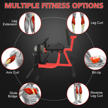 3-in-1 Leg Extension & Curl Machine - Adjustable Home Gym Leg Trainer