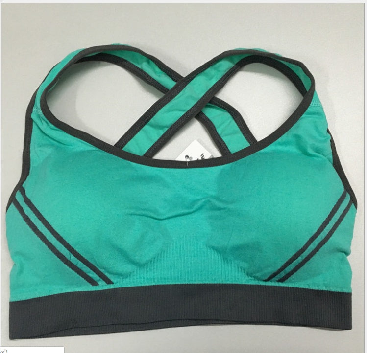 Chaleco deportivo para mujer, camiseta sin mangas acolchada, sujetador deportivo para gimnasio, fitness, sujetador de algodón elástico, sin costuras, transpirable, sujetadores de yoga, ropa interior 