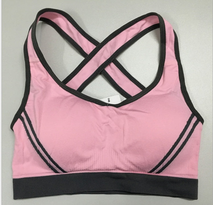 Chaleco deportivo para mujer, camiseta sin mangas acolchada, sujetador deportivo para gimnasio, fitness, sujetador de algodón elástico, sin costuras, transpirable, sujetadores de yoga, ropa interior 