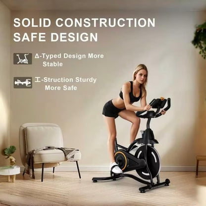 Indoor Spin Bike - Stationary Cycling Bike with Heart Rate Monitor