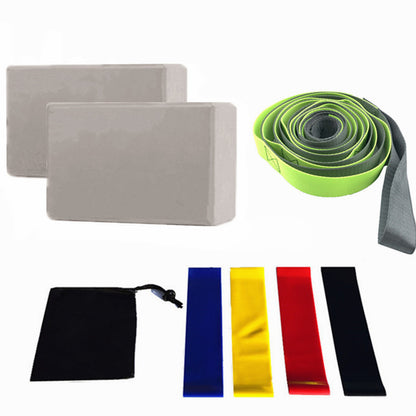 Yoga Starter Kit - 8-Piece Set with Blocks & Resistance Bands