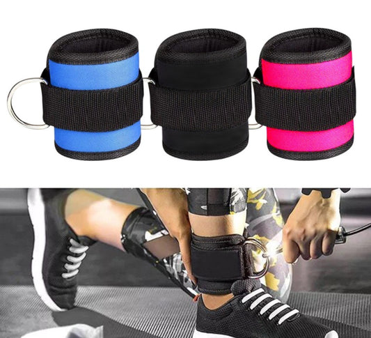 D-Ring Ankle Strap Cuff - Adjustable Cable Machine Attachment