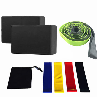 Yoga Starter Kit - 8-Piece Set with Blocks & Resistance Bands