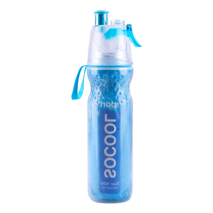 Insulated Misting Spray Water Bottle - 500ml Cooling Sports Bottle