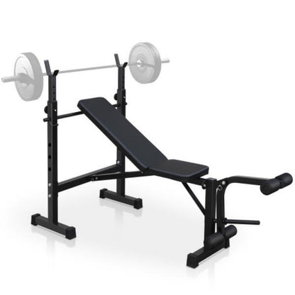 Olympic Weight Bench with Squat Rack - Full Body Home Gym Station
