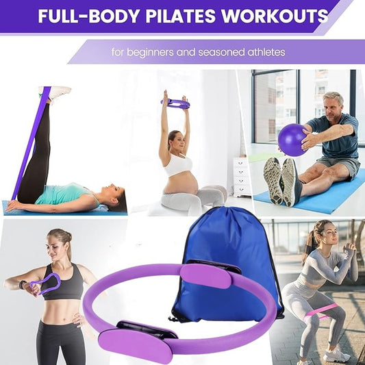 Pilates Roller 13-Piece Fitness Set - Yoga & Core Training Kit