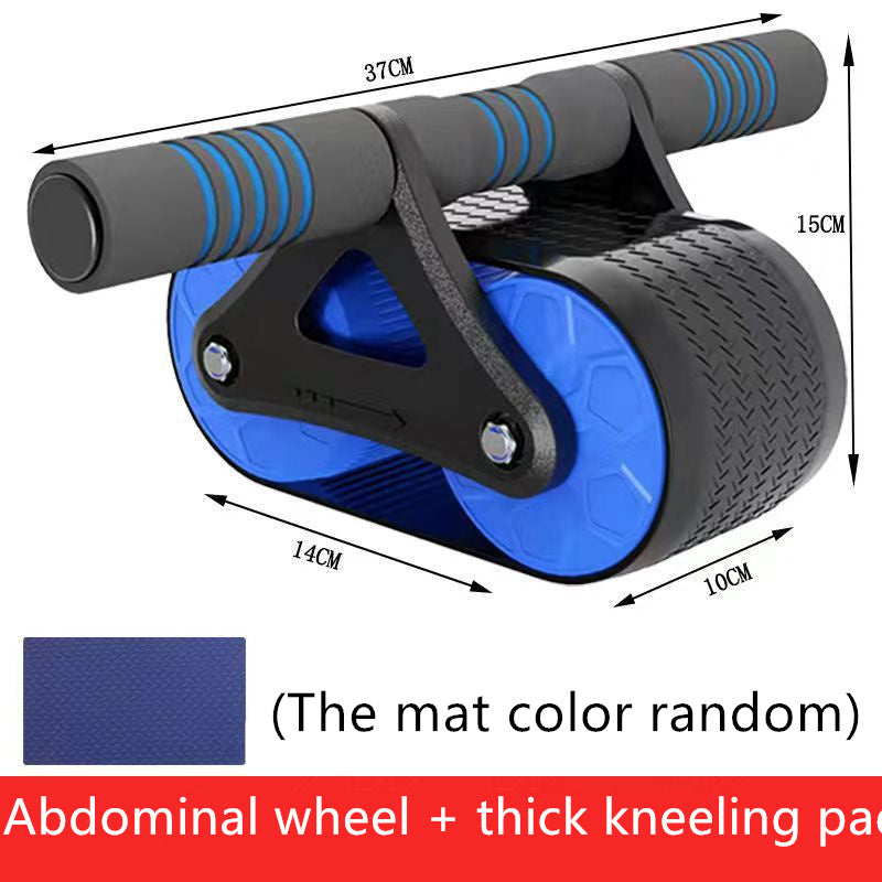 Ejercitador abdominal de doble rueda para mujeres y hombres, con rebote automático, rodillo para abdominales, entrenador de cintura, gimnasio, deportes, dispositivos de ejercicio para el hogar