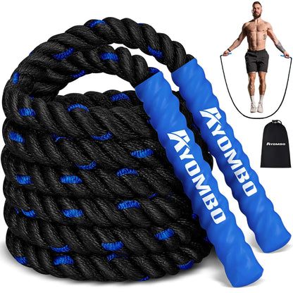 Weighted Jump Rope - 1.5 lb Heavy Jump Rope for Full Body Cardio