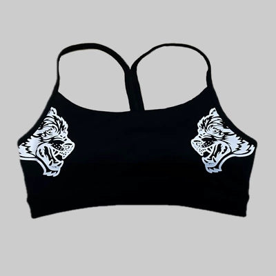 Wolf Head Nude Feel Yoga Shorts High Waist Peach Hip Workout Bra Breathable Workout Shorts Women's Underwear