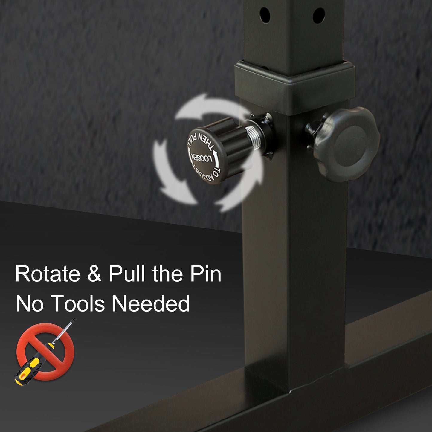 Flat Weight Bench - 440 LBS Capacity 5-Level Height Adjustment