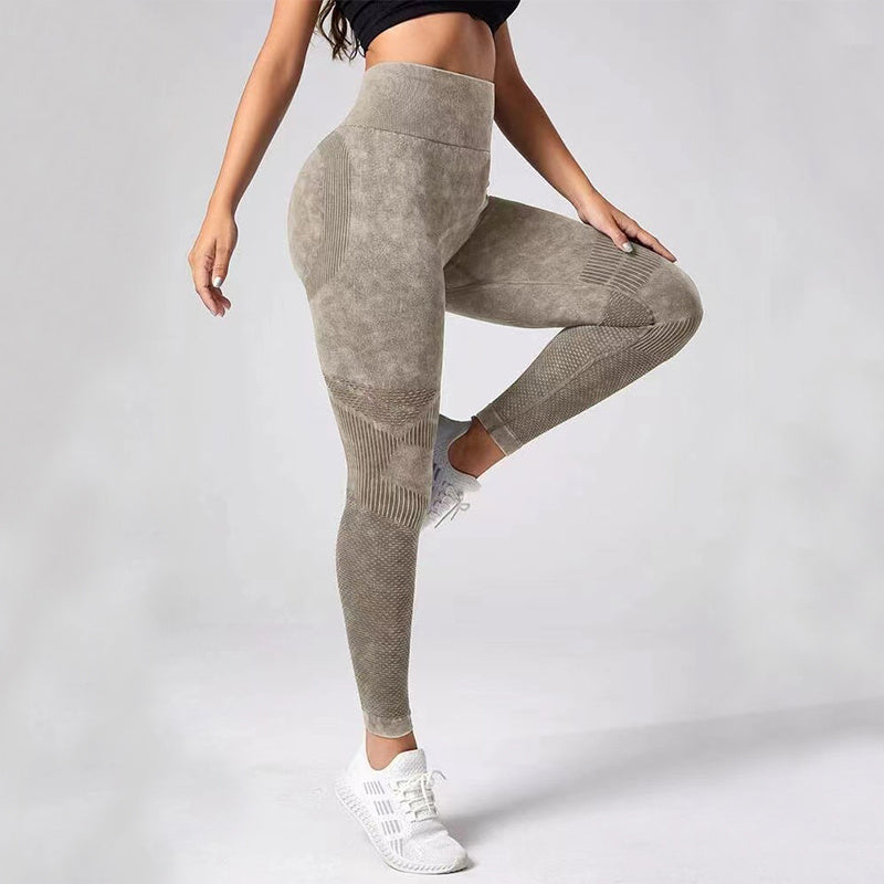 Leggings sin costuras con diseño hueco, cintura alta, levantamiento de cadera, pantalones deportivos para correr, fitness, yoga, ropa de moda para mujer