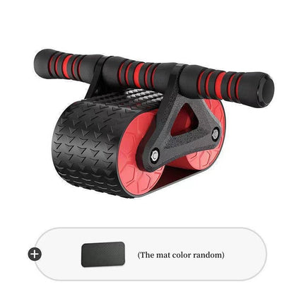 Ejercitador abdominal de doble rueda para mujeres y hombres, con rebote automático, rodillo para abdominales, entrenador de cintura, gimnasio, deportes, dispositivos de ejercicio para el hogar