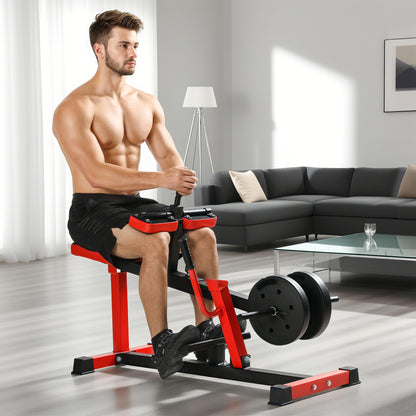 Seated Calf Raise Machine - Adjustable Steel Strength Training Equipment