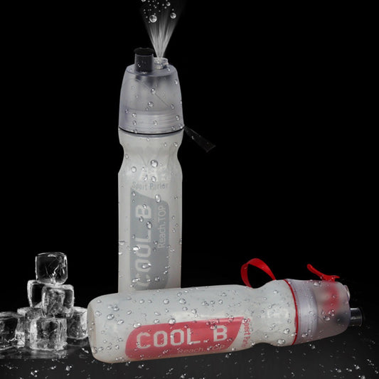Insulated Misting Spray Water Bottle - 500ml Cooling Sports Bottle