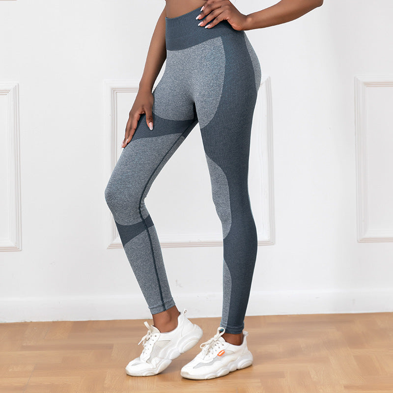 Pantalones de yoga con estampado de rayas, leggings de cintura alta sin costuras, elásticos, levantadores de glúteos, secado rápido, pantalones deportivos para correr y fitness, ropa para mujer