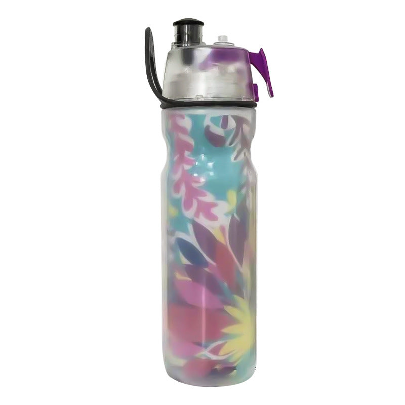 Insulated Misting Spray Water Bottle - 500ml Cooling Sports Bottle