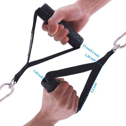Resistance Band Handles - Anti-Slip TPR Grip for Cable Machines & Bands