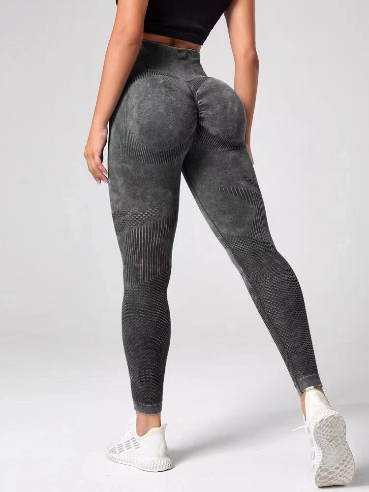 Leggings sin costuras con diseño hueco, cintura alta, levantamiento de cadera, pantalones deportivos para correr, fitness, yoga, ropa de moda para mujer