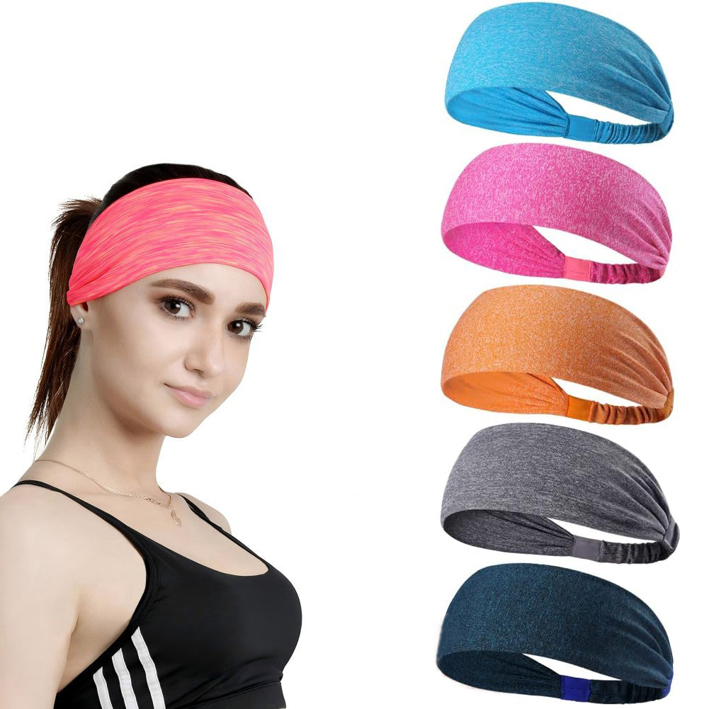5-Pack Unisex Sports Fitness Headband & Sweatband