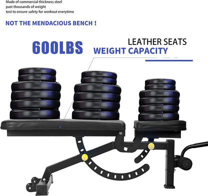 Adjustable Weight Bench - 1000 LBS Capacity Multi-Position