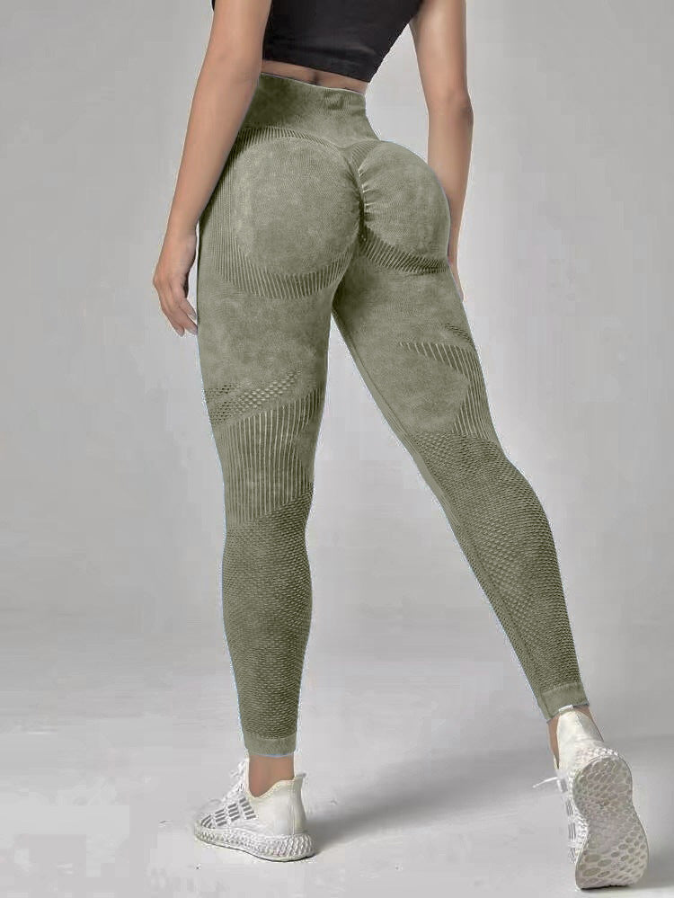 Leggings sin costuras con diseño hueco, cintura alta, levantamiento de cadera, pantalones deportivos para correr, fitness, yoga, ropa de moda para mujer