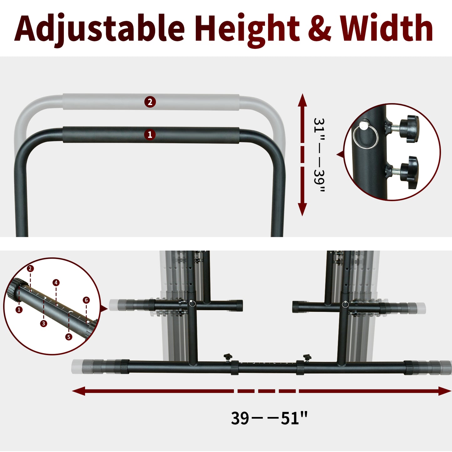 Power Tower Dip Station - Pull Up Bar & Multi-Function Home Gym Stand
