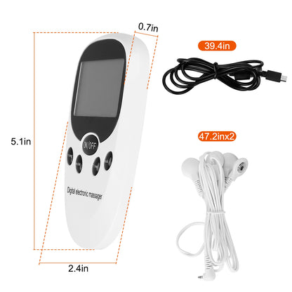 TENS Unit Muscle Stimulator - Dual Channel EMS Device with 8 Electrode Pads for Pain Relief
