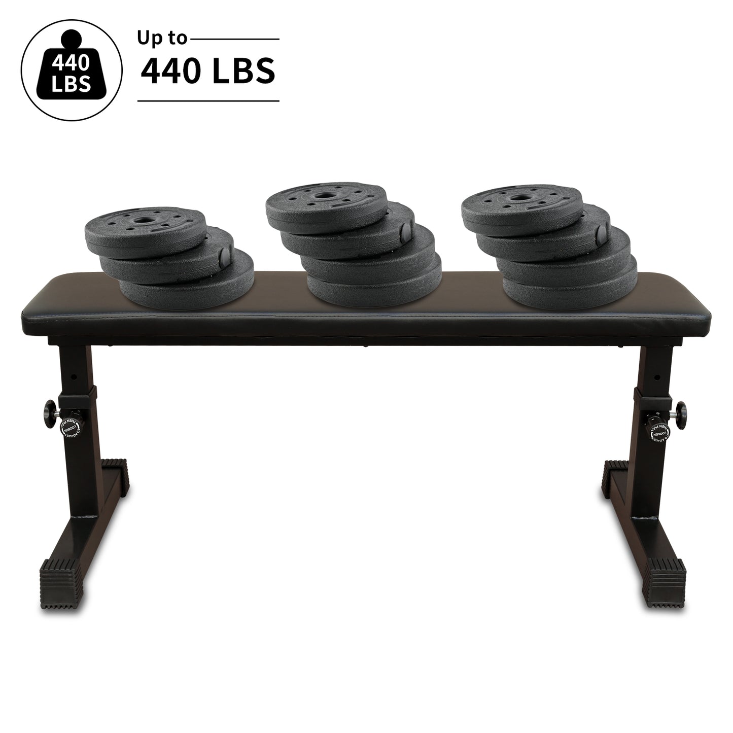 Flat Weight Bench - 440 LBS Capacity 5-Level Height Adjustment
