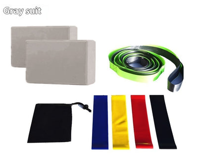 8-Piece Yoga & Resistance Training Kit - Blocks, Bands, Strap & Bag
