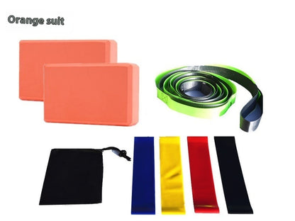 8-Piece Yoga & Resistance Training Kit - Blocks, Bands, Strap & Bag