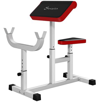 Preacher Curl Bench - Adjustable Bicep & Arm Isolation Station, 265 lb Capacity