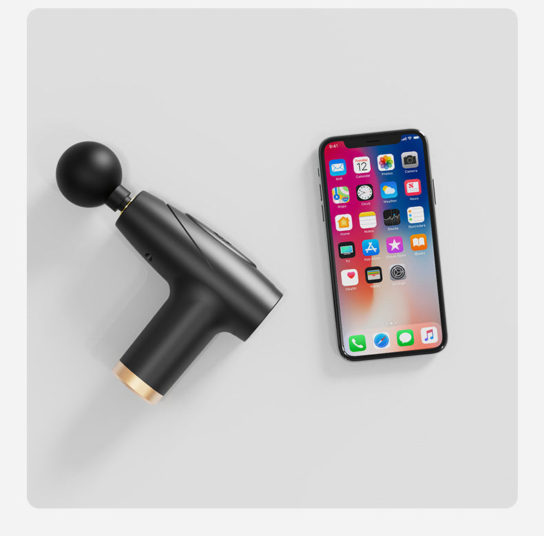 Mini Massage Gun — 6-Speed Percussion Massager with 4 Attachment Heads & USB-C Charging