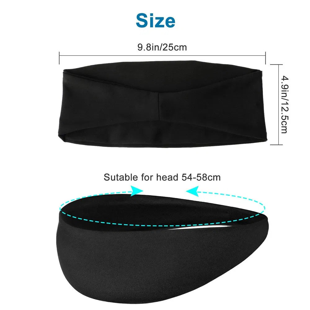 Sports Headbands 3-Pack - Non-Slip Sweat Wicking