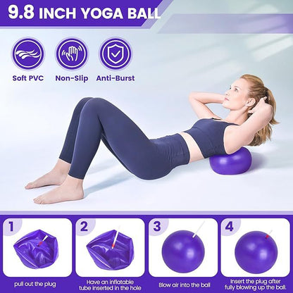 Pilates Roller 13-Piece Fitness Set - Yoga & Core Training Kit
