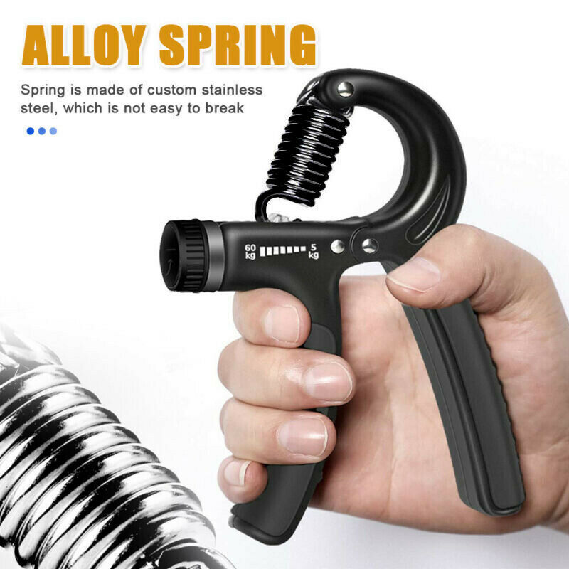 Hand Grip Adjustable Trainer Gripper Strengthener Gym Strength Exerciser Adjustable Heavy Gripper Fitness Hand Exerciser Grip Wrist Training Increase Strength Spring Finger Pinch Carpal Expander