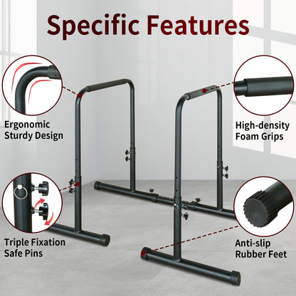 Power Tower Dip Station - Pull Up Bar & Multi-Function Home Gym Stand