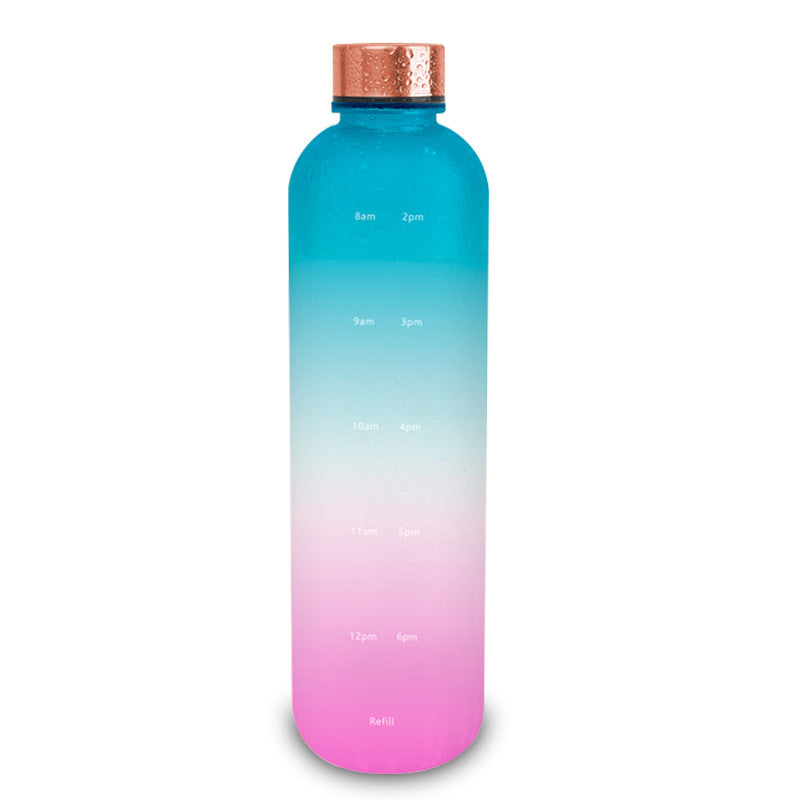 Sports Water Bottle 1L with Handle - BPA-Free Gradient Design