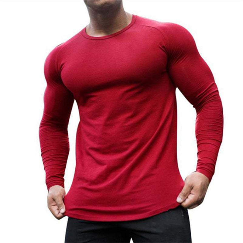 Nueva camiseta deportiva de manga larga para hombre, camiseta de gimnasio de secado rápido, camiseta de entrenamiento físico para gimnasio, camiseta para correr, camiseta de entrenamiento para hombre, camisetas de culturismo