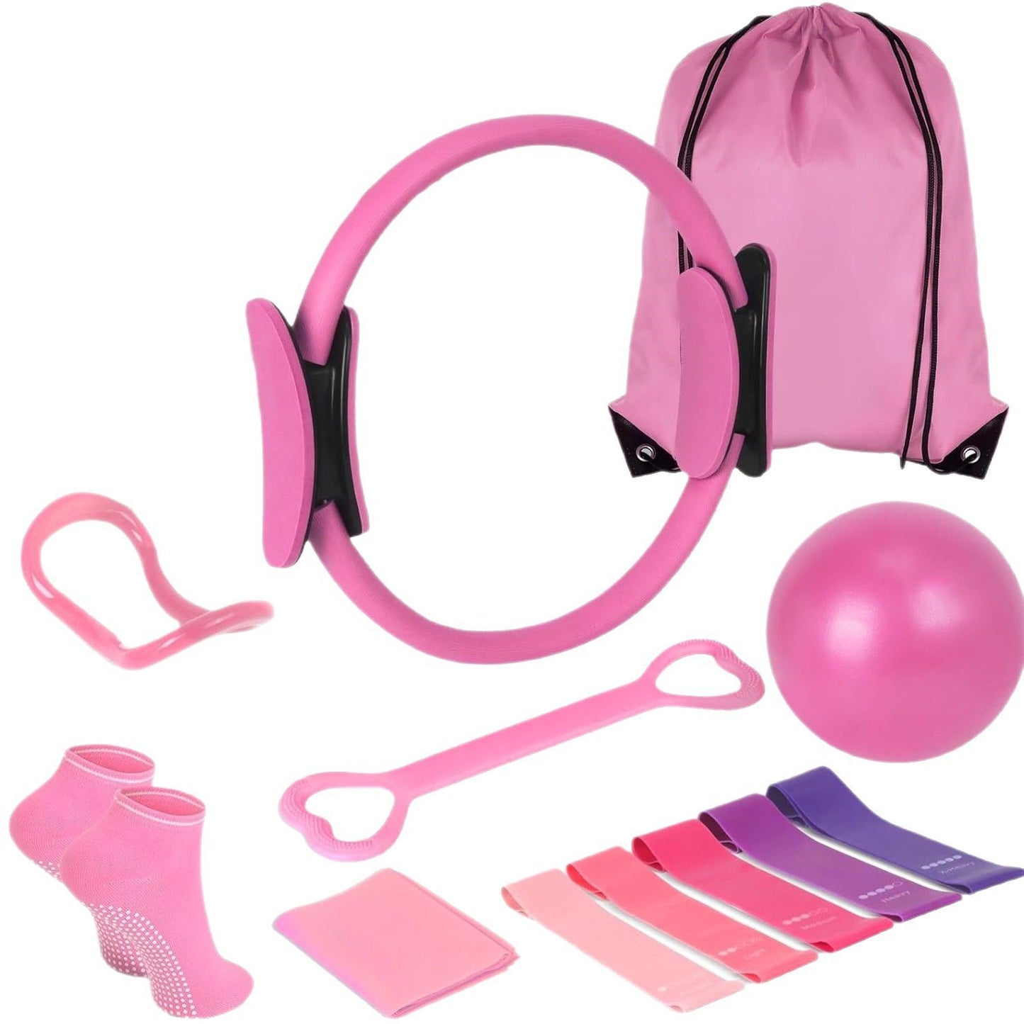 Pilates Roller 13-Piece Fitness Set - Yoga & Core Training Kit